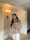 Liuyang Daughter с пятнистым молочным кроличьим мехом, шуба из цельного меха, женский утолщенный мех, большой размер, осень-зима 2025, новое короткое пальто