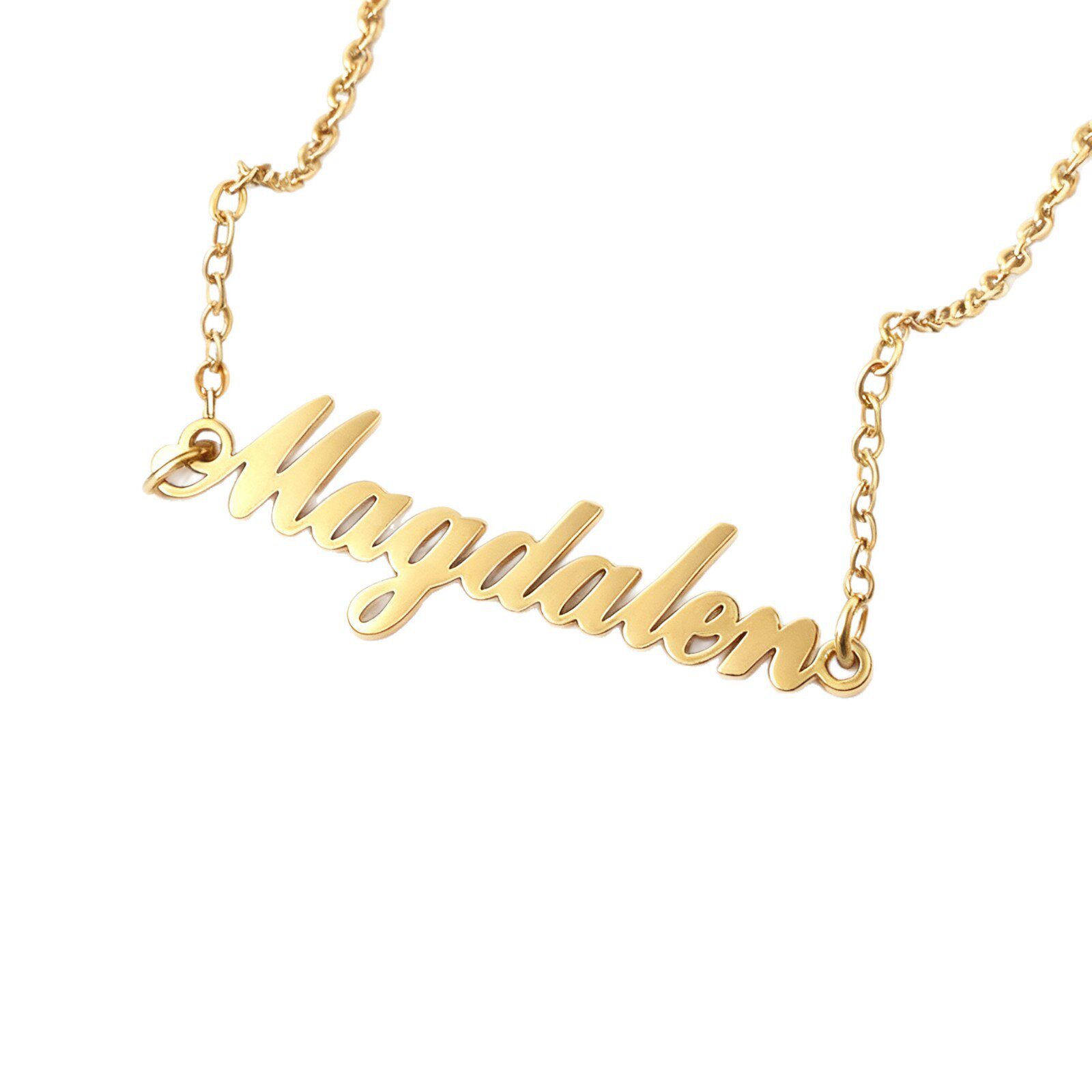 Amazon Explosive Custom Stainless Steel Cut Pure Letter Necklace Fashion Custom English Name Pendant Clavicle Chain