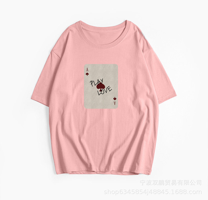 Cotton Short Sleeve T Shirt Loose Fit Round Neck Soft Fabric Unique Print Casual Wear for Women OEM Available