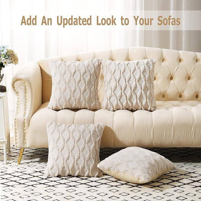 Cross-Border Amazon Plush Pillow Solid Color Sofa Pillowcase Simple Creative Geometric Diamond Block Embroidered Pillowcase