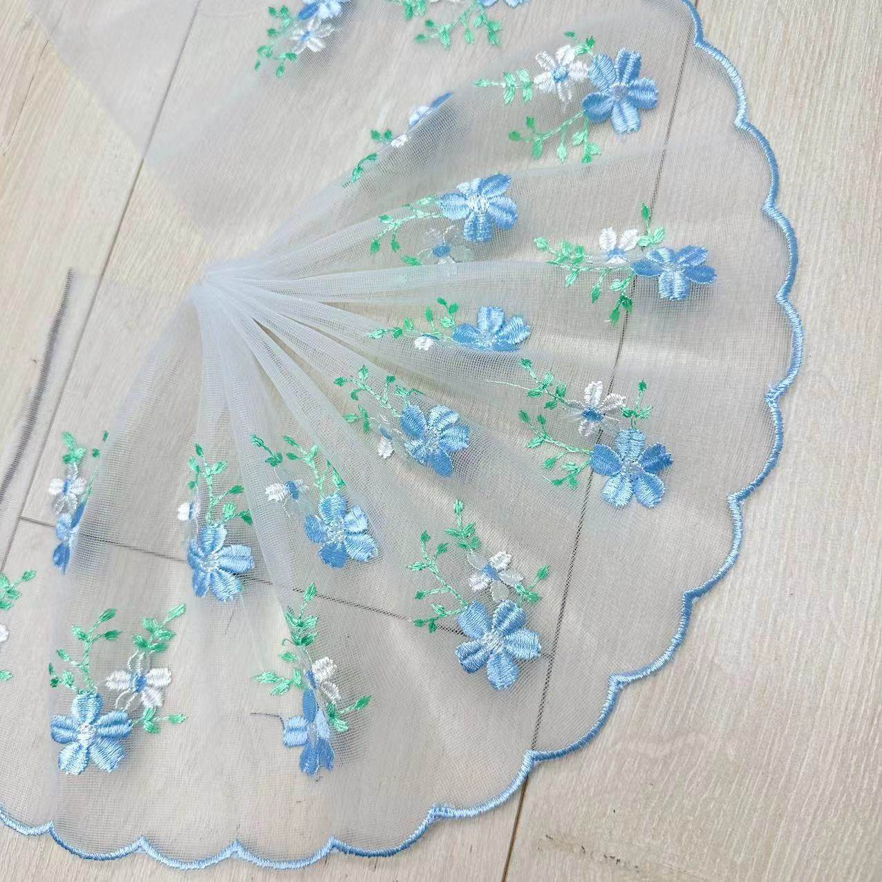 20cm Style Mesh Lace Embroidered Lace Toy Fabric Home Soft Ornaments DIY Accessories Barbie Doll Skirt