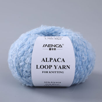 Alpaca Loop Yarn Medium Thick Hand-Knitted Wool 75m /25G/Group Menca Export Manufacturer Direct Sales Yarn