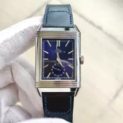 28mm Jiajia Flip Series Blue Dial Quartz Leather Strap Waterproof Women's Watch Rectangular Shape Popular on Xiaohongshu