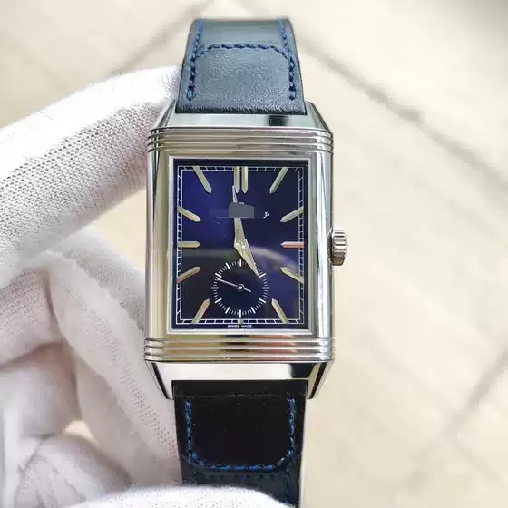 28mm Jiajia Flip Series Blue Dial Quartz Leather Strap Waterproof Women's Watch Rectangular Shape Popular on Xiaohongshu