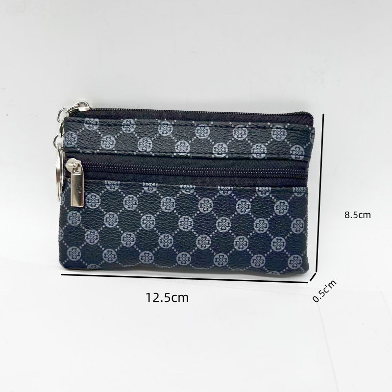 New women's coin purse mini double zipper card bag coin bag hand small wallet key bag factory wholesale