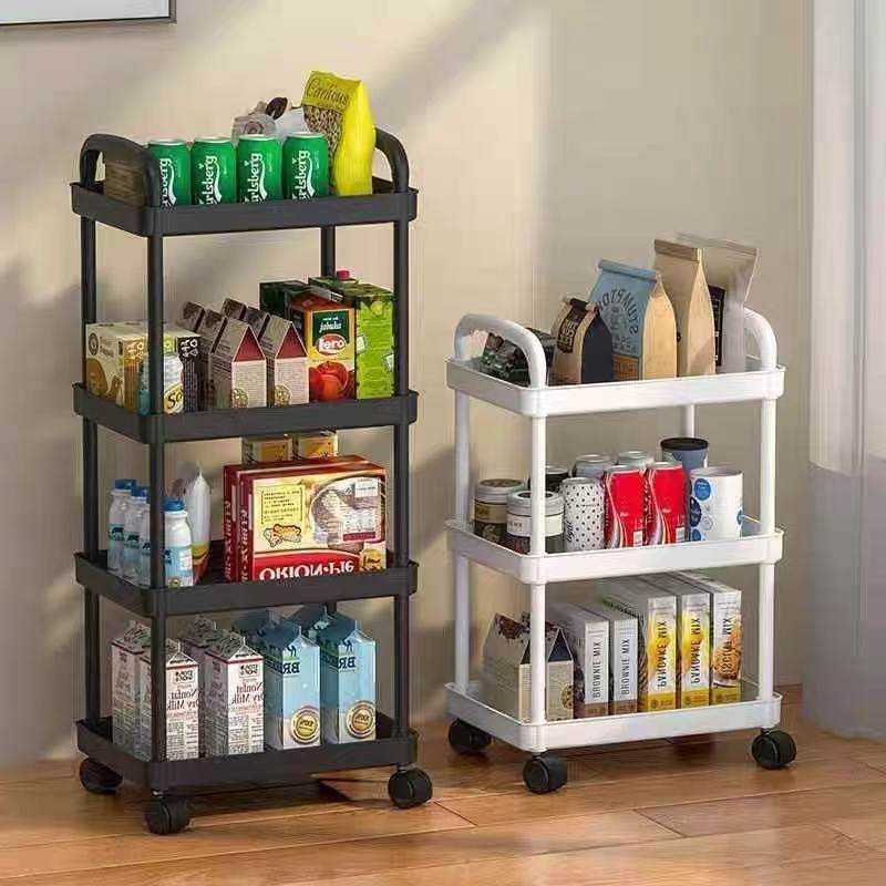 Storage Trolley Multi-Layer Movable Bathroom Toilet Storage Kitchen Living Room Snack Rack Bedroom Storage Rack
