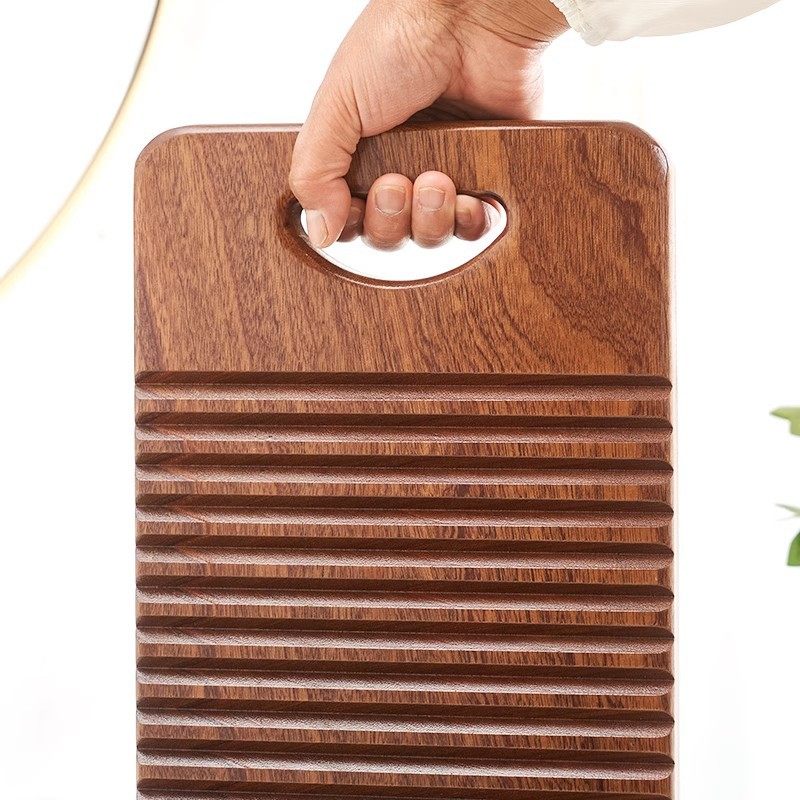 Wooden Washing Board Household Solid Wood Double-sided Non-moldy Old-fashioned Large and Small Dormitory Washing Board Wooden Sandalwood Washing Board