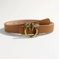 Camel (2.3 wide double swallow antique gold buckle)