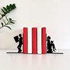 Creative Reader Metal Bookend Literary and Artistic Male and Female Style Bookend Study Book Storage Rack Personalized Desktop Decoration