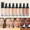 Cross-Border Specially Designed for Pressing 8-Color Liquid Foundation 30ml Long-Lasting Natural Matte Facial Foundation Cream Wholesale