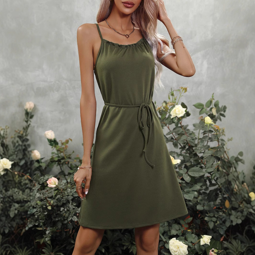 Sleeveless Off Shoulder Casual Beach Dress Lightweight Fabric Comfortable Fit Summer Style Wholesale Available