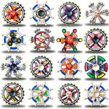 New Double-Layer Painted Fidget Spinner Toys Wholesale Street Stall Resources Decompression Fidget Spinner Wholesale