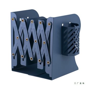 Retractable Book Stand with Pen Holder Bookshelf Integrated Desktop Book Storage Rack High School Student Bezel Book Clip Foldableing Fixed