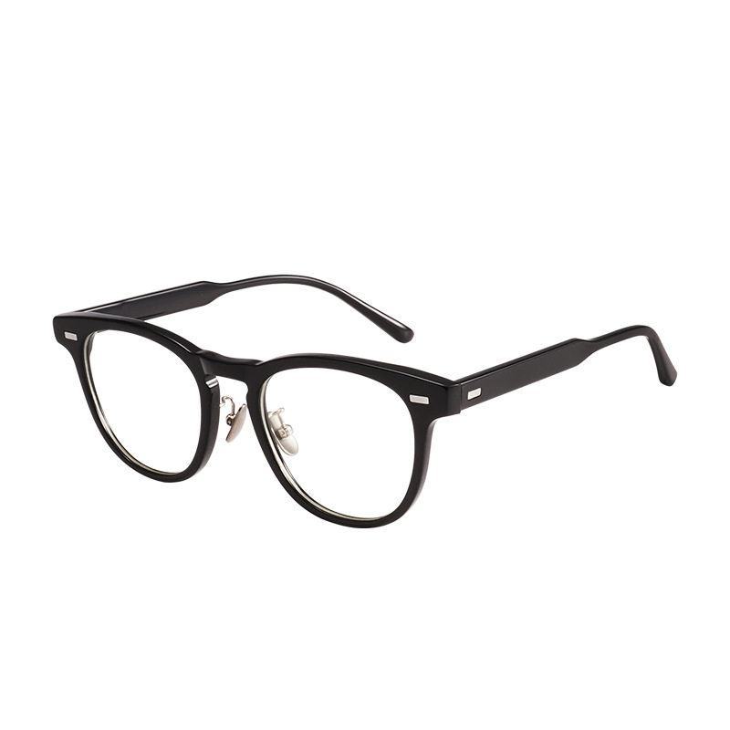 Korean Style Acetate Black Frame Glasses Gm No-Makeup Magic Tool 6051 Can Be Fitted with Prescription Optical Lenses Eyeglass Frames Myopia Glasses
