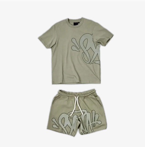 European and American street hip-hop men and women letter printing loose short-sleeved tops men's summer trendy casual sports suit