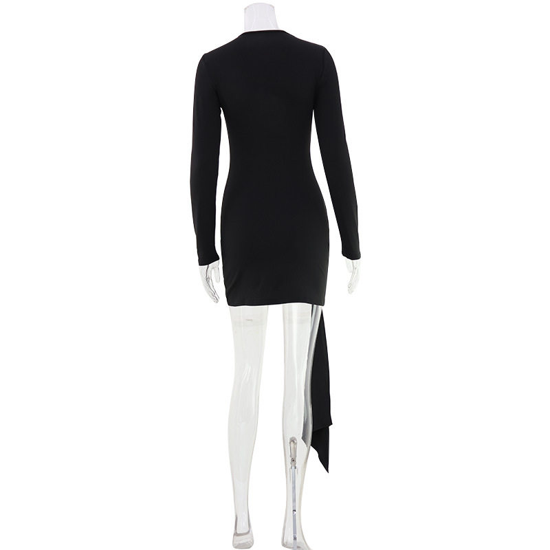 Sexy Bodycon Mini Dress with Cut Outs and Leg Straps Hollow Chest Design Nightclub Party Wear Wholesale Available