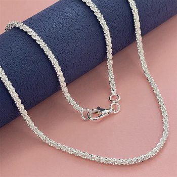 European and American Hot-Selling Jewelry, Plated with 925 Silver, 2.5mm 40-80cm Sparkling Necklace, Sparkling Necklace Jewelry