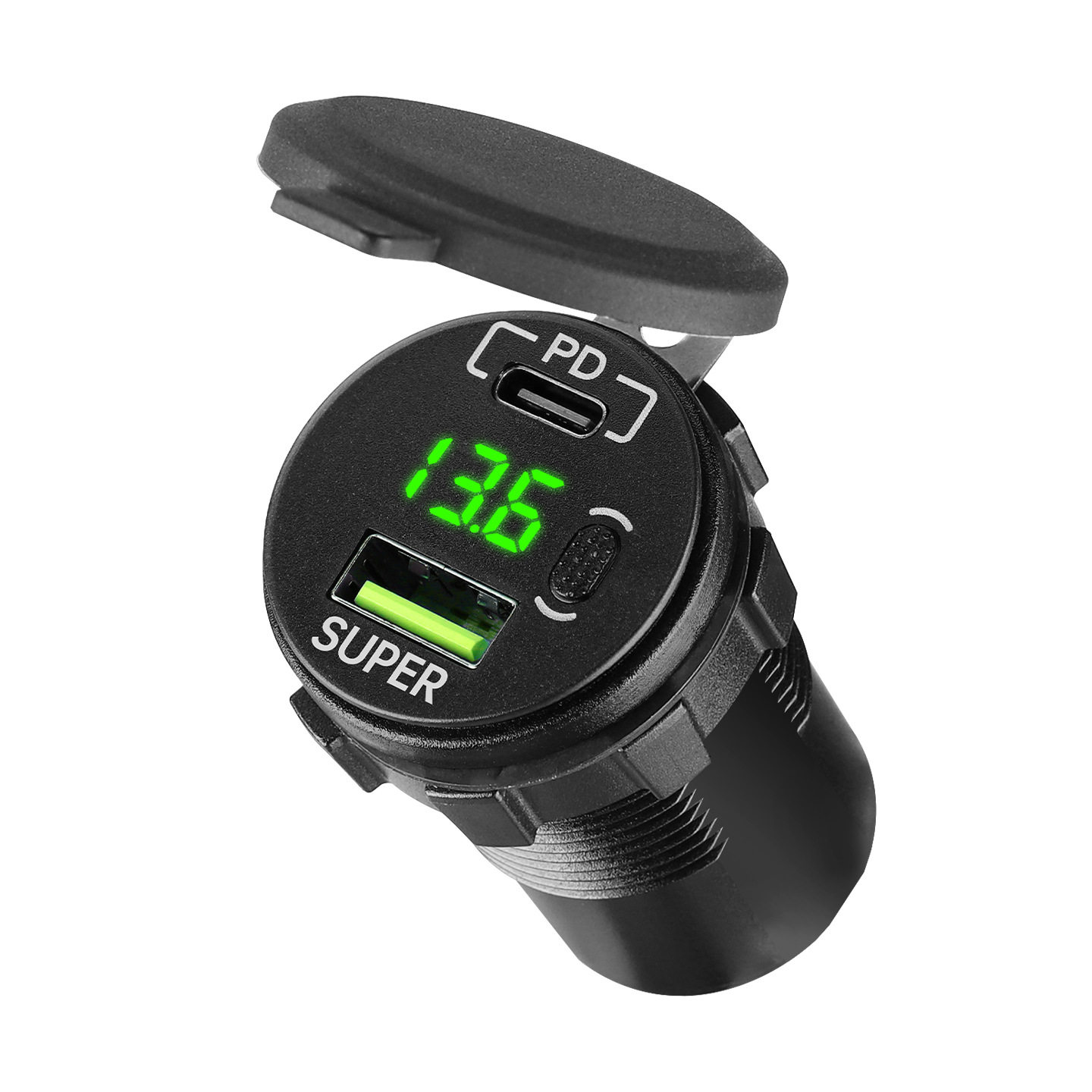 Car Charger Super Fast Charging 2025 New Model with Voltage Switch 12V Car and Motorcycle Modified USB Interface