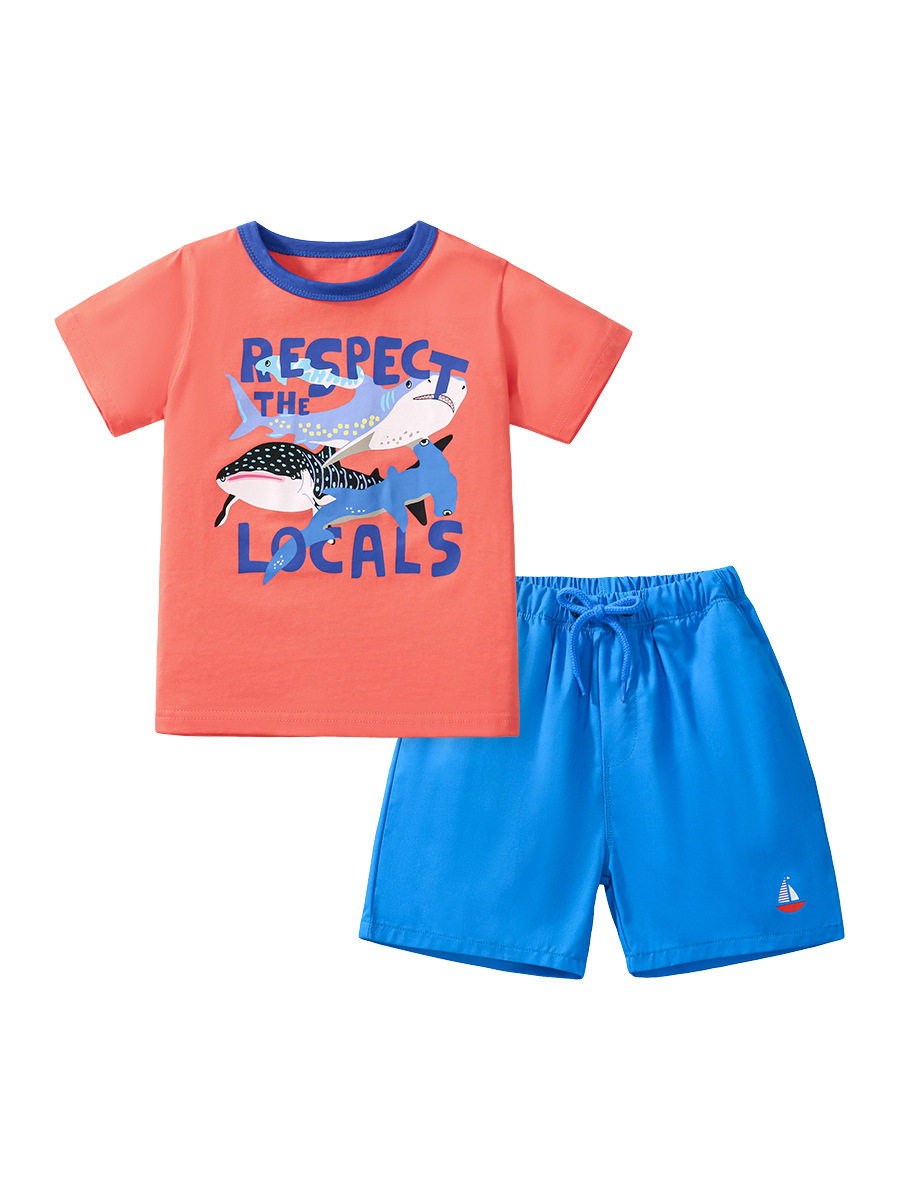 New Summer Kids' Set, Cute Cartoon Boys' Outfit, Factory Kids' Clothing Wholesale