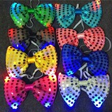 Новый красочный мигающий галстук-бабочка tie bar ночные принадлежности для выпускного вечера светящийся реквизит унисекс оптом