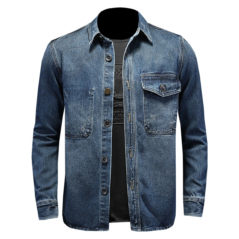 (Mới) Mã B7532 Giá 1540K: Áo Sơ Mi Nam Qitygf Phục Cổ Cổ Điển Thời Trang Nam Chất Liệu Jean Bò G04 Sản Phẩm Mới, (Miễn Phí Vận Chuyển Toàn Quốc).