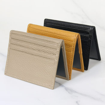 Casual Card Holder for Men and Women, Genuine Leather, Multiple Card Slots, Ultra-Thin First-Layer Cowhide Driving Document Card Holder, Two-In-One Card Holder