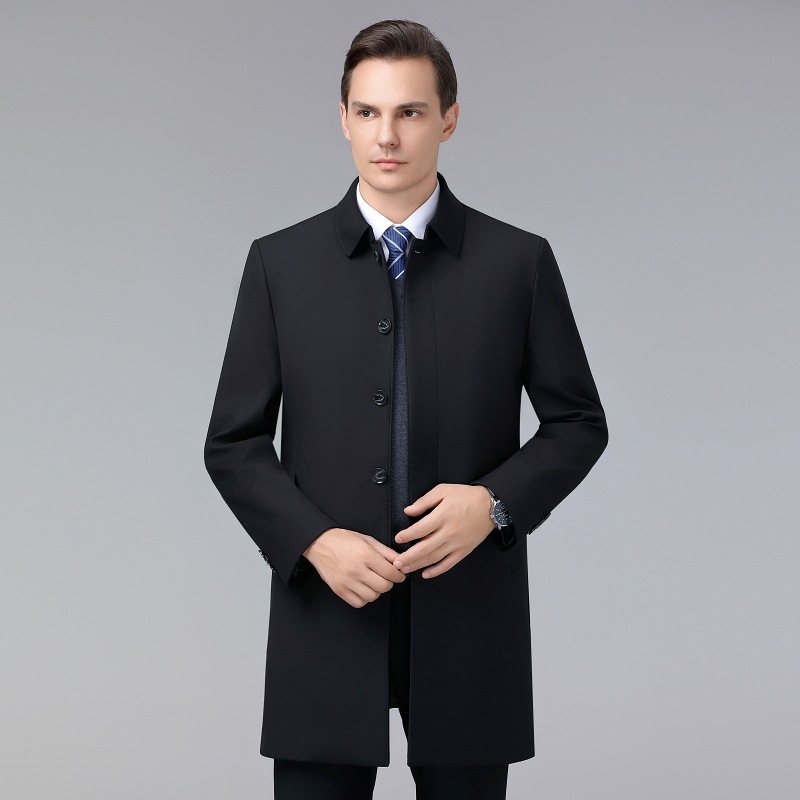 Áo Khoác Nam Kín Cổ Hàng Mùa Xuân Thu Đông Trung Niên