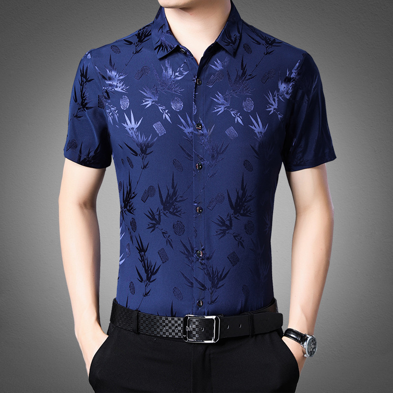 (Mới) Mã B8105 Giá 470K: Áo Sơ Mi Nam Torean Ngắn Tay Hàng Mùa Hè Trung Niên Họa Tiết Hoa Thời Trang Nam Chất Liệu Lụa Tơ Tằm G01 Sản Phẩm Mới, (Miễn Phí Vận Chuyển Toàn Quốc).