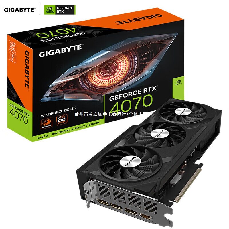 Подходит для игровой дискретной видеокарты Gigabyte GeForce RTX4070 WINDFORCE OC Wind Demon WF3OC12G Изображение 1