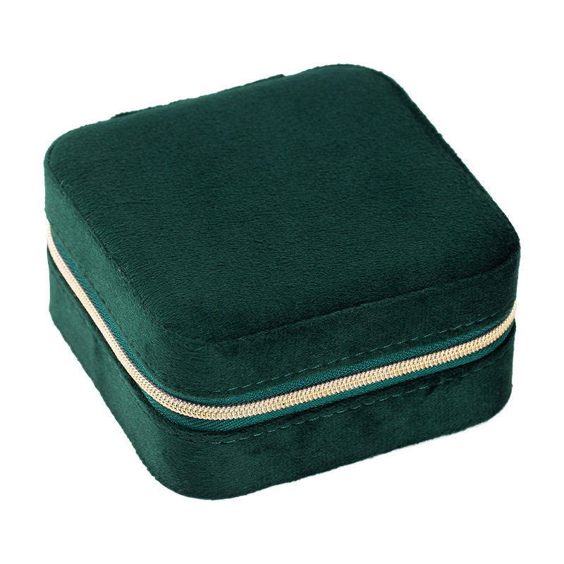 Shangpin Jewelry Storage Box Flannel Jewelry Storage Ear Ring Necklace European and American Cross-border Portable Jewelry Box