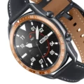 E style (45mm) rose gold circle with white characters