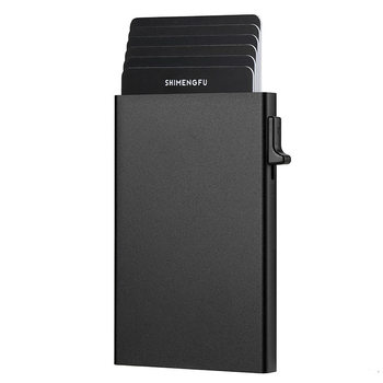 A generation of metal automatic card bag RFID anti-theft brush credit card holder bank card ultra-thin small wallet cross-border
