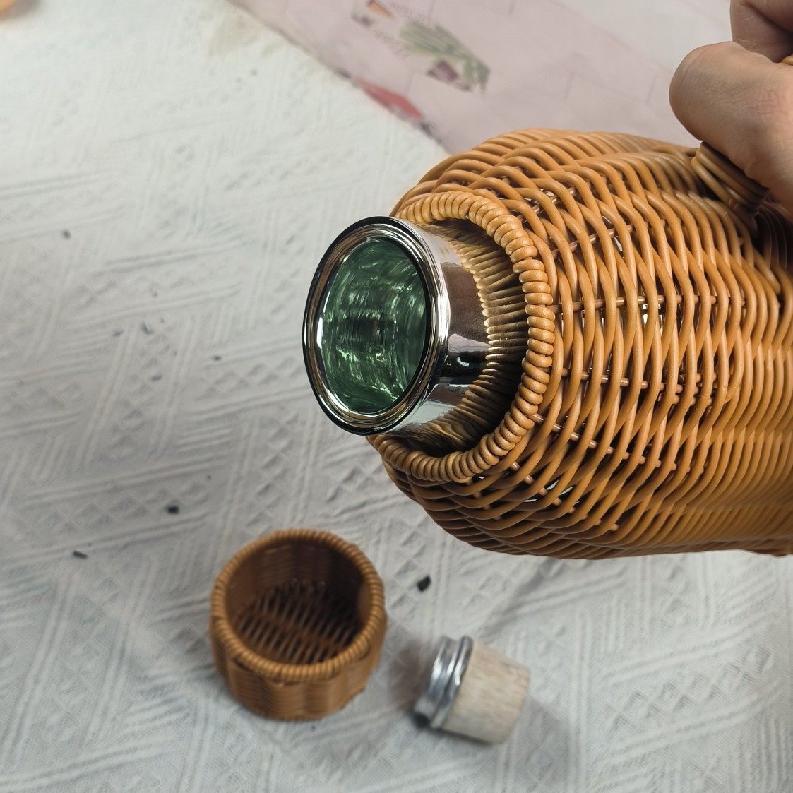 Household Dormitory Thermos Flask Thermos Cup Handmade Rattan Thermos Kettle Boiling Water Bottle Liner Kettle