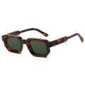 Leopard print frame dark green film