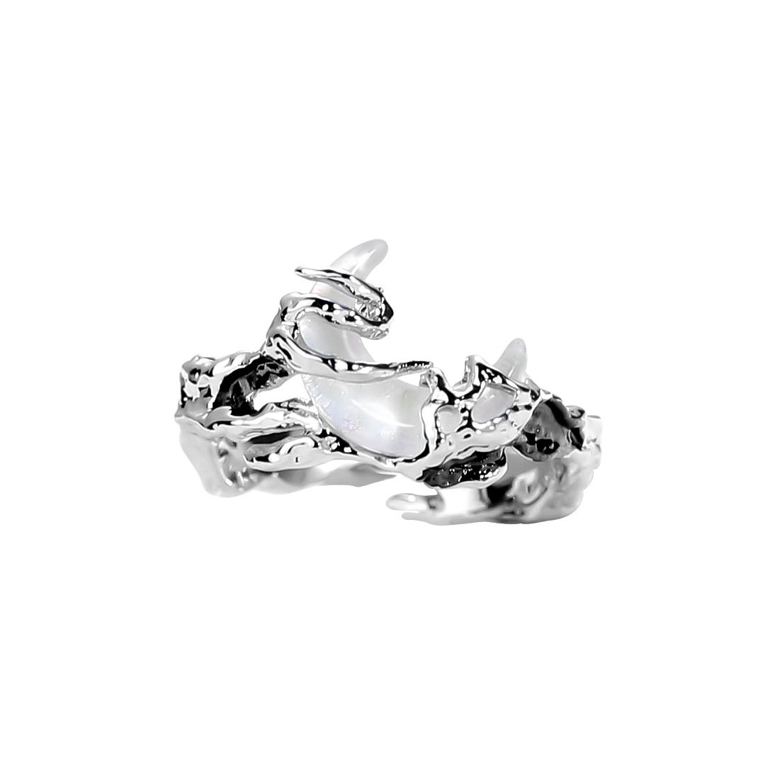 Original 2024 New Unique Texture Design Sun, Moon and Stars Couple Opening Ring Explosions High-end Ring for Women