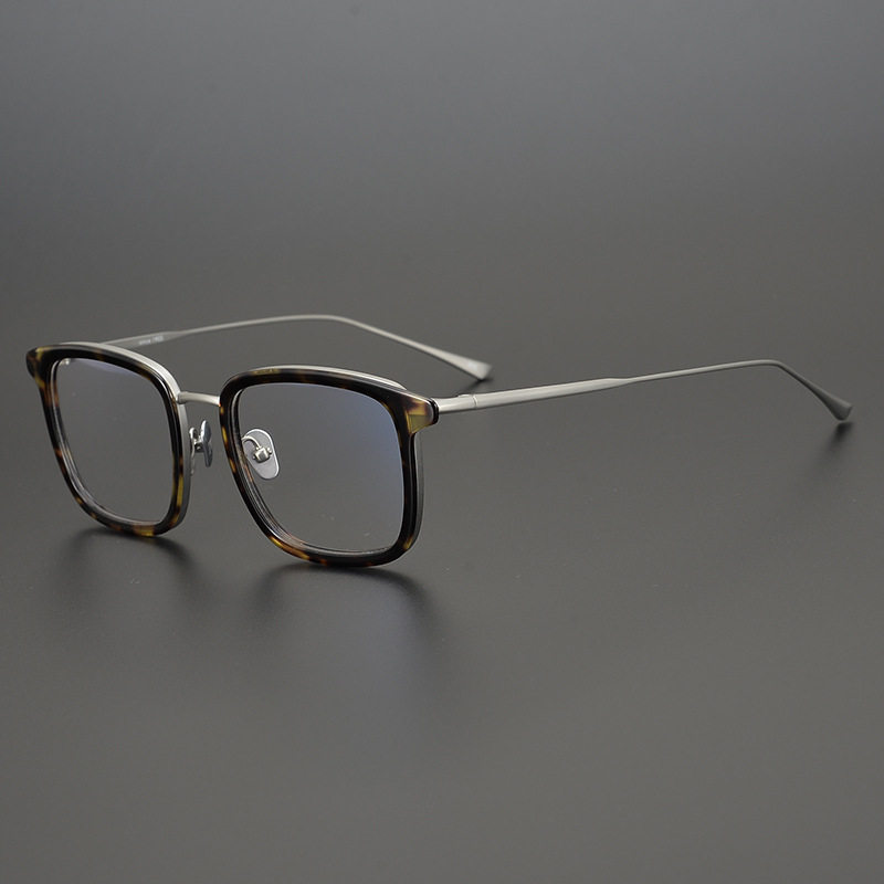 Increase the Same Style of Permanent Empire Pure Titanium Plate Glasses Frame, Simple Business Square Ultra-Light Pure Titanium Glasses Frame