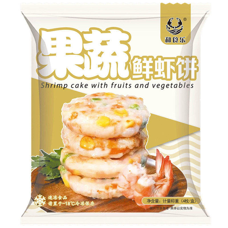 Fruit and Vegetable Shrimp Cakes, Vegetable Meals, Frozen Semi-Finished Products, Kidsren's Breakfast, Fruits and Vegetables, Shrimp Air Fryer Ingredients