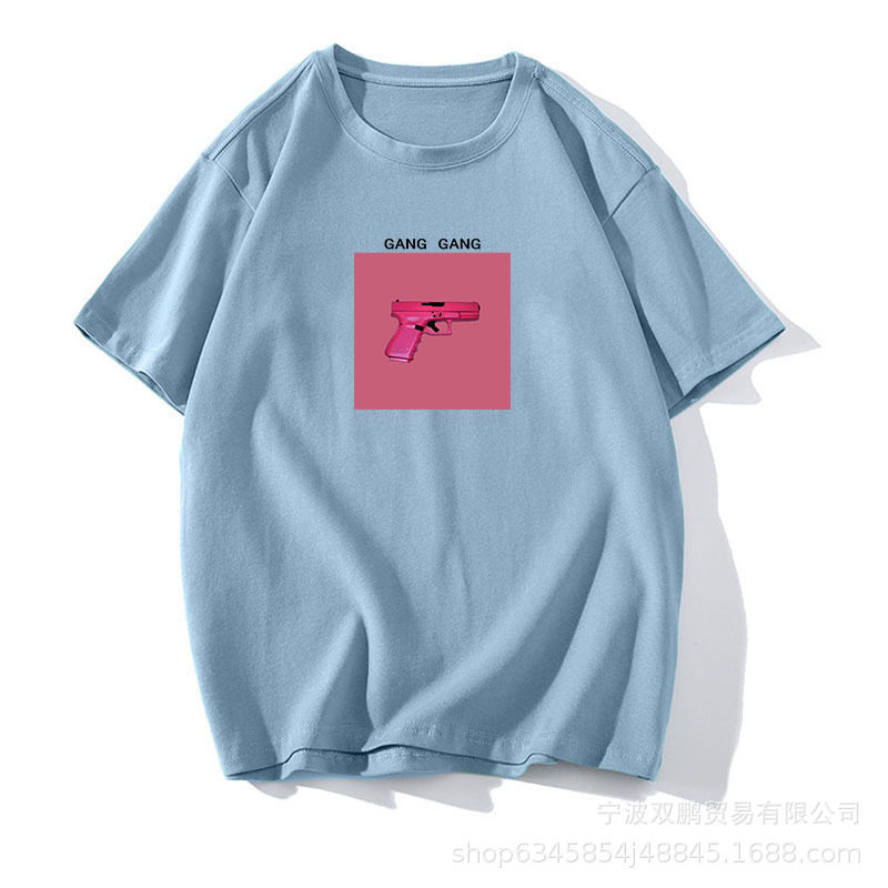 Womens Summer Graphic T Shirt Loose Fit Round Neck 100 Cotton Versatile Style Casual Wear Wholesale Available