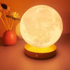 Moon Lamp Touch Rotating Sleep Moon Night Light Bedroom Desk Rechargeable Table Lamp Bedside Lamp Atmosphere Light
