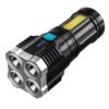Quad-core Bright Flashlight Strong Light Rechargeable 100,000 Lumen Strong Light Special Forces Outdoor Multifunctional LED Remote