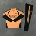 2627 arsenal orange long sleeve half pullover suit
