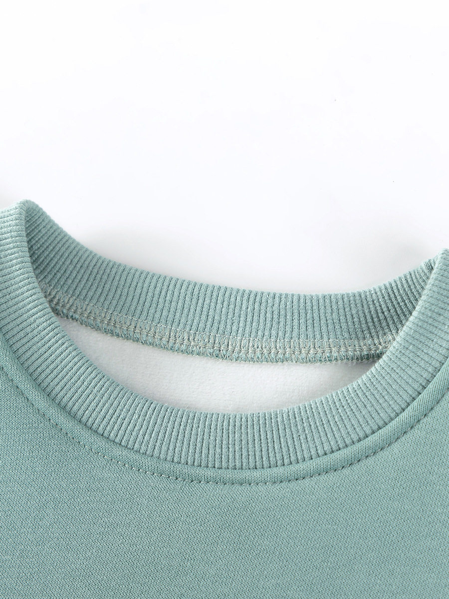 Vente en gros vêtements enfants, nouvel ensemble fille doublé polaire automne, tenue dessin animé mignonne