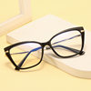 Cross-Border European and American Fashion Cat-Ear Glasses Frames for Women, Comfortable Spring Temples, Anti-Blue Light Flat Glasses 92197 Wholesale