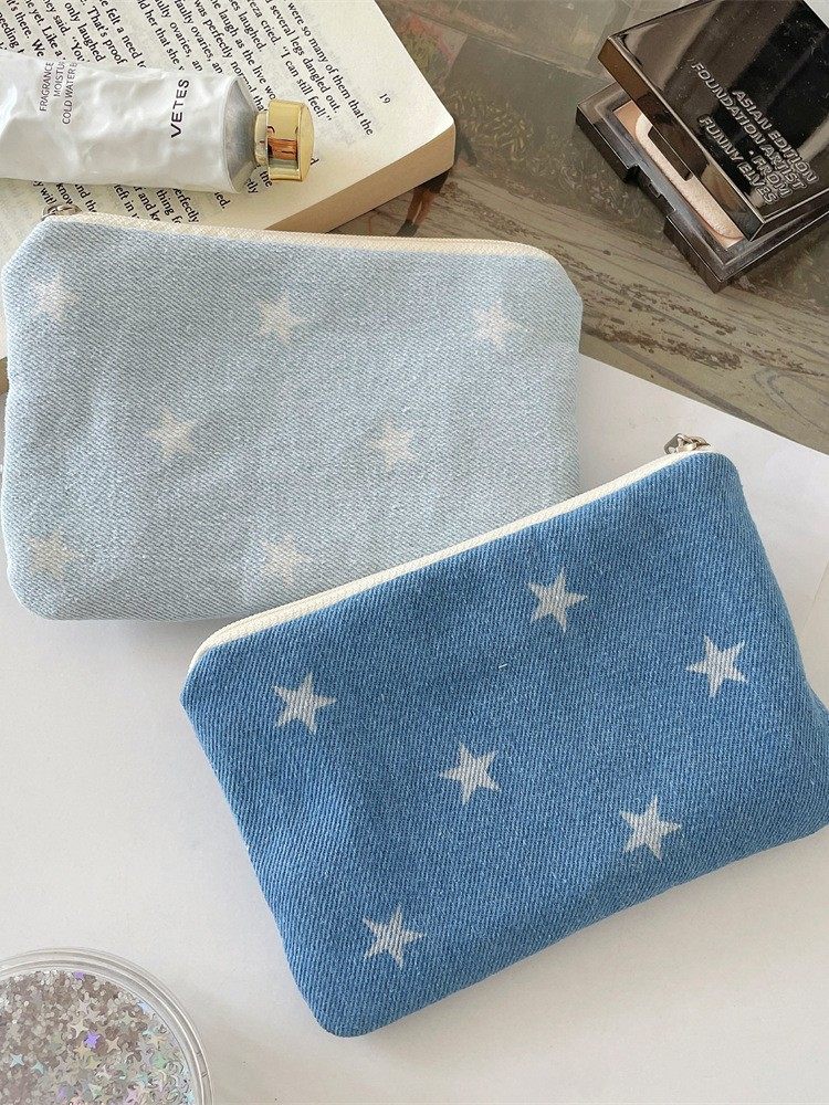 5674 Cowboy Star Print Coin Purse Outing Travel Lipstick Cosmetic Bag Storage Bag Key Student Wallet
