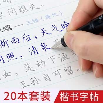 Wholesale Shaoze Wenhua Dian Xuan Lian Zi Bao Regular Script Copybook (20 Pack) Adult Writing Hard Pen Calligraphy
