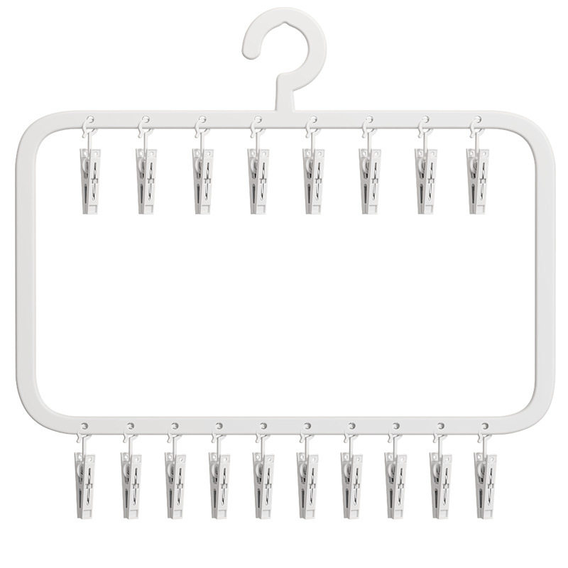 Socks drying rack multi-clip children's hanger household wardrobe storage balcony windproof drying socks artifact