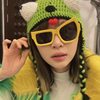 New Style Eyebrow-Picking Funny Internet Celebrity Wear Photographing Sunglasses European and American Personality Irregular Size Eye Hip-Hop Sunglasses for Women