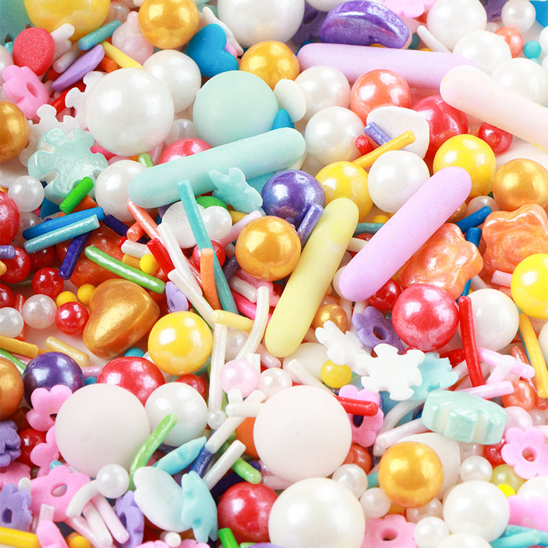 Cake decoration sugar beads colored sugar beads sugar needle birthday cake bread baking raw materials decoration pearl sugar mixed