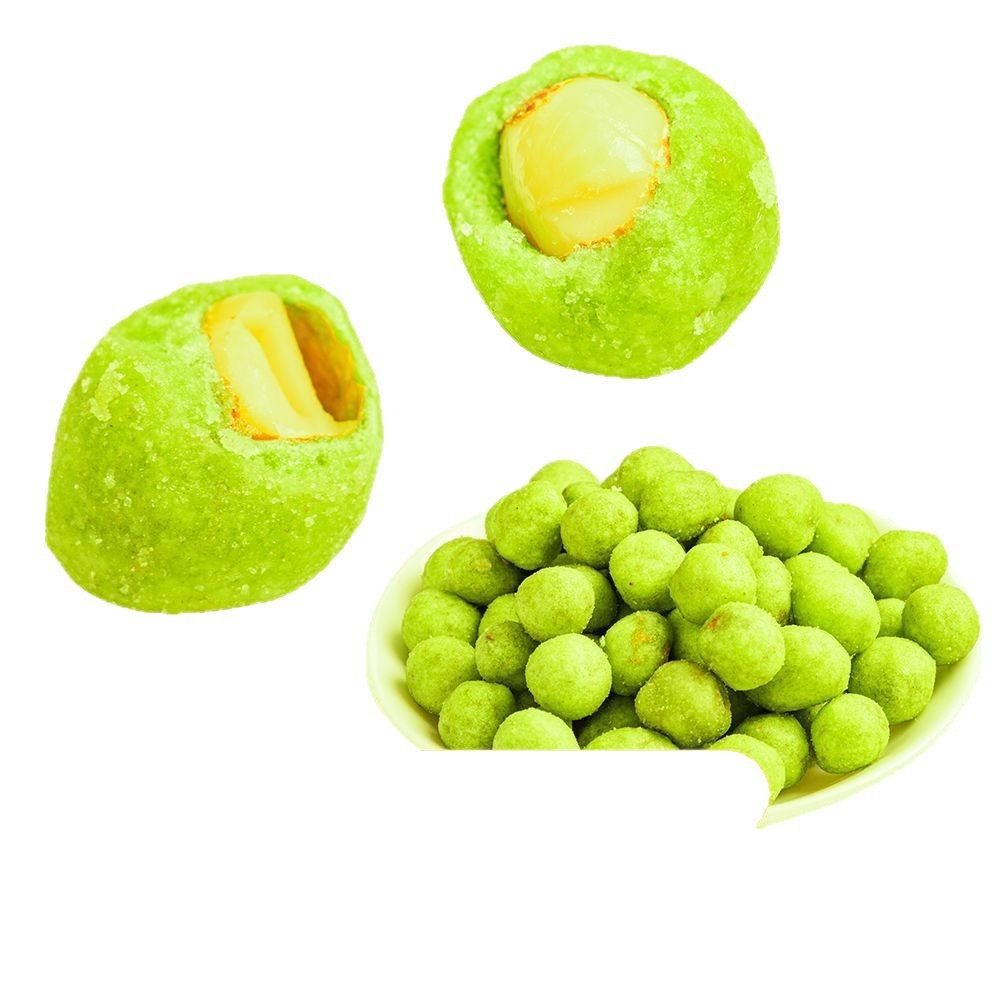 Wasabi Peanuts: Casual Snack Appetizer Crispy Internet-Famous Fish Skin Peanuts Refreshing Roasted Seeds
