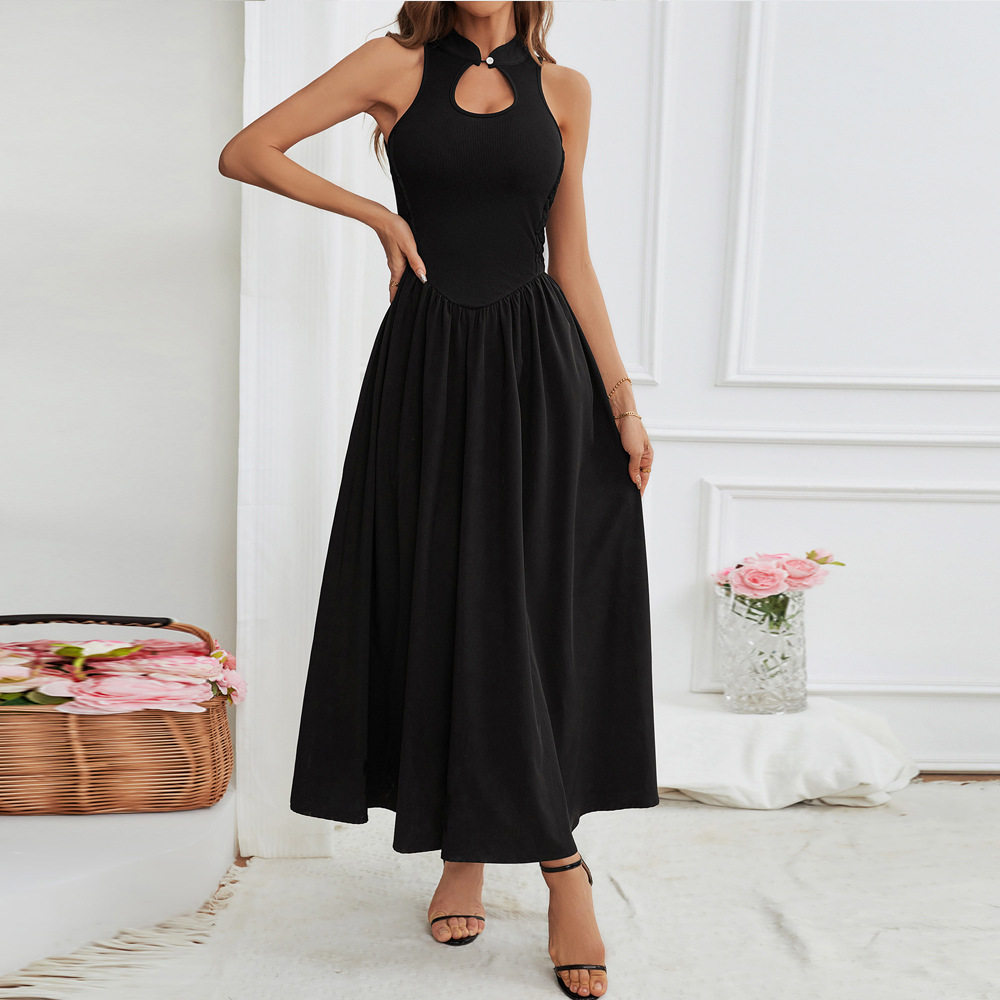 Summer Womens Dress Sexy Sleeveless High Neck Chinese Style Elegant Design Perfect for Parties and Events
